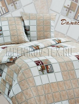 Постельное белье Дамаск 2-х спальное на резинке